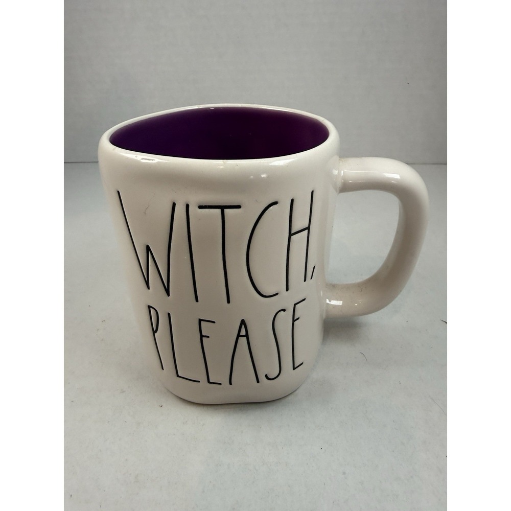 Rae Dunn Ceramic Witch Please Purple Interior Mug Halloween Decor NWT - Picture 1 of 4